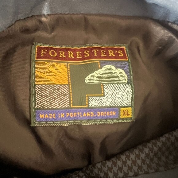 Forrester's Rainshedder Mens XL Blue Black Houndstooth Pullover Quart Zip Golf - Picture 5 of 7